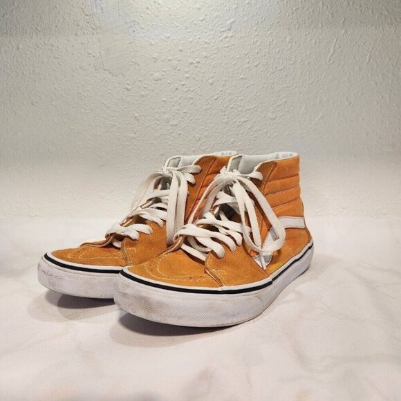 Vans SK8-Hi Sneakers Hi-Top Desert Sun‎ Orange Suede Upper Adult Size 4 / 5.5 - Picture 4 of 10